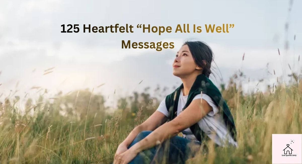 Hope All Is Well Messages
