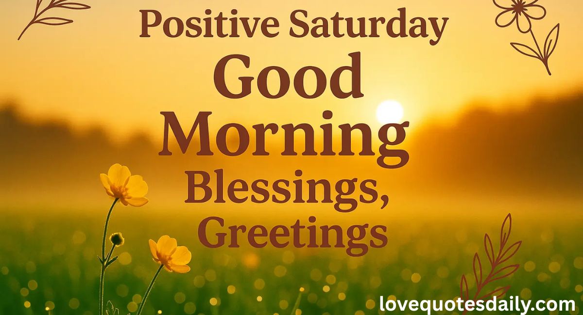 Beautiful good morning Saturday blessings with inspirational prayers, faith-filled quotes, flowers, sunrise scenery, and peaceful weekend messages.